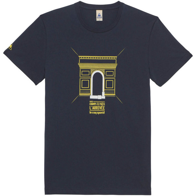 Le Coq Sportif T-Shirt Fanwear Fanwear Tour De France 2014 N°15 Bleu Polos